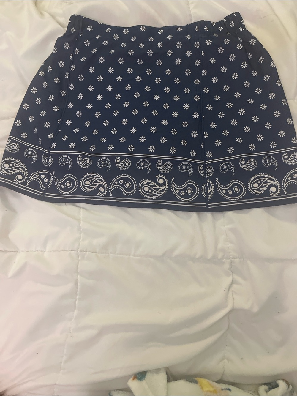 aerie Navy Bandana-Print Mini Skirt